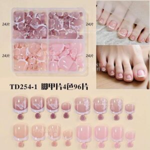 Artificial toe nail stickers