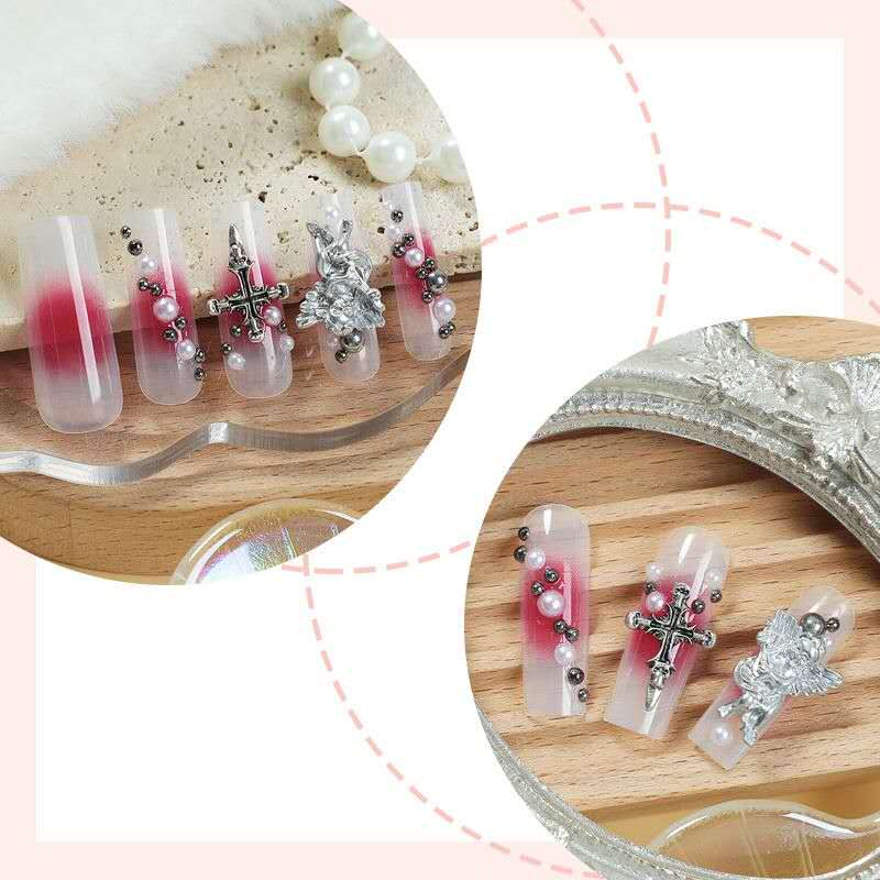 3D rhinestone press on nails